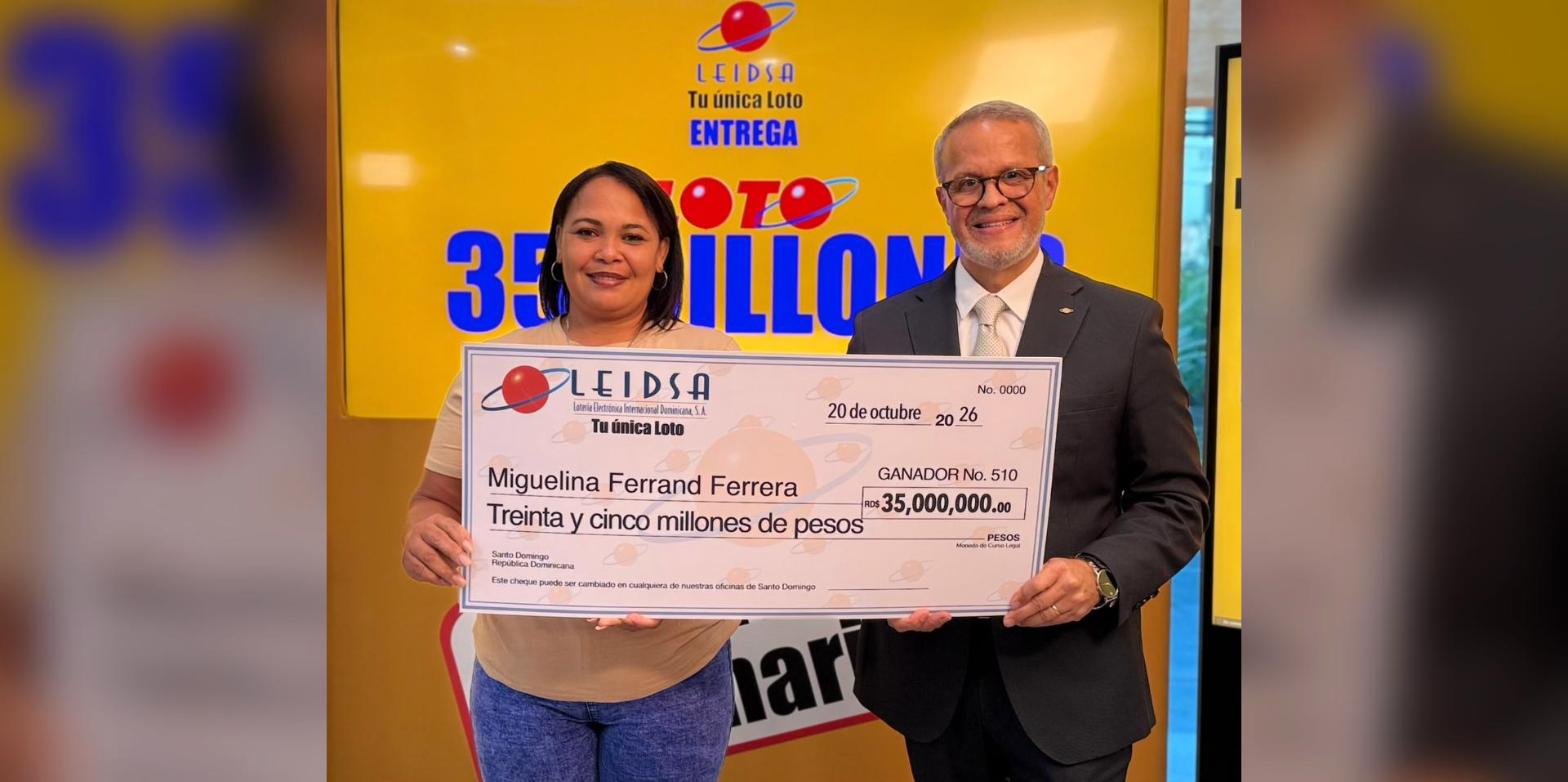 LEIDSA entrega RD$35 millones a empleada privada ganadora del Loto