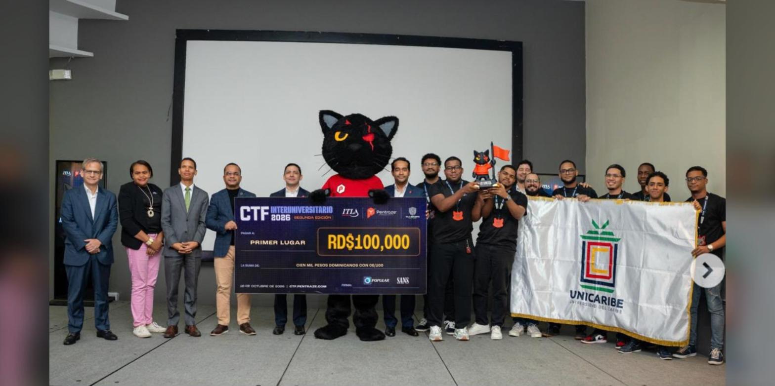 Equipo de UNICARIBE recibe el primer lugar del CTF Interuniversitario de Ciberseguridad 2026